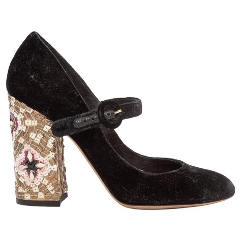 mary jane dolce gabbana|DOLCE&GABBANA Embellished velvet Mary Jane pumps .